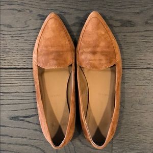 Everlane pointed toe suede - camel color